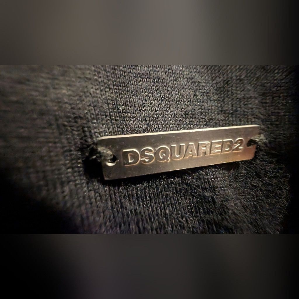 Dsquared2 DSQUARED Black T-Shirt With Leather Studded Sleeves Size XS / US 0-2 / IT 36-38 - 5 Thumbnail