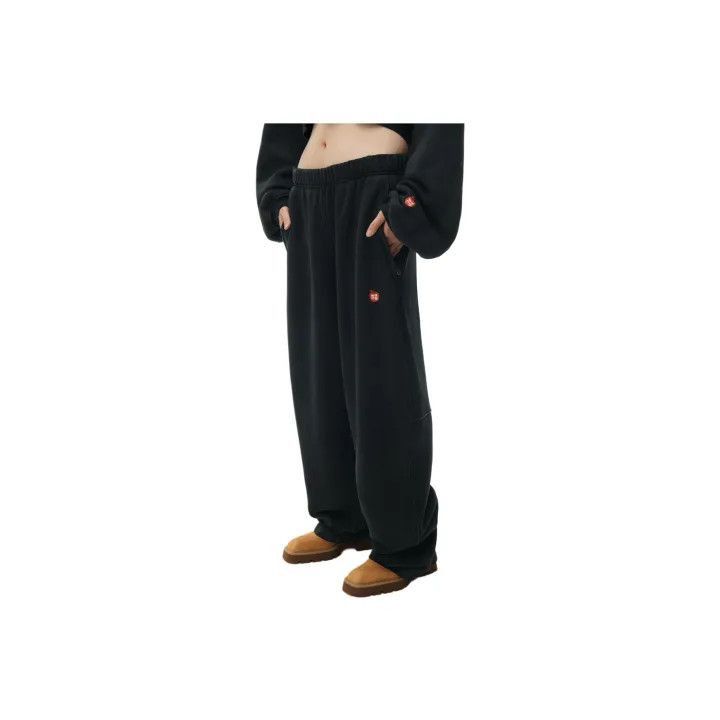 Alexander Wang Alexander Wang Black Apple Logo Sweatpants for Women - Size 22" - 1 Thumbnail