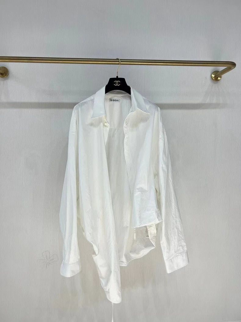 Balenciaga Balenciaga White Irregular Shirt - dmc Size US XS / EU 42 / 0 - 1 Thumbnail