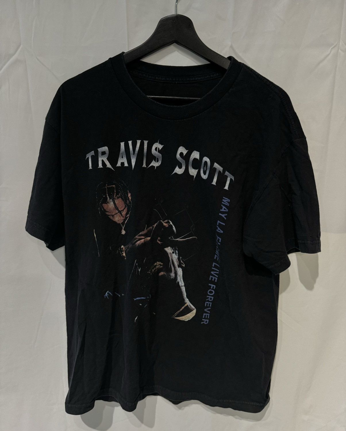 image of Travis Scott 2015 North America Rodeo Tour Tee in Black, Men's (Size XL)