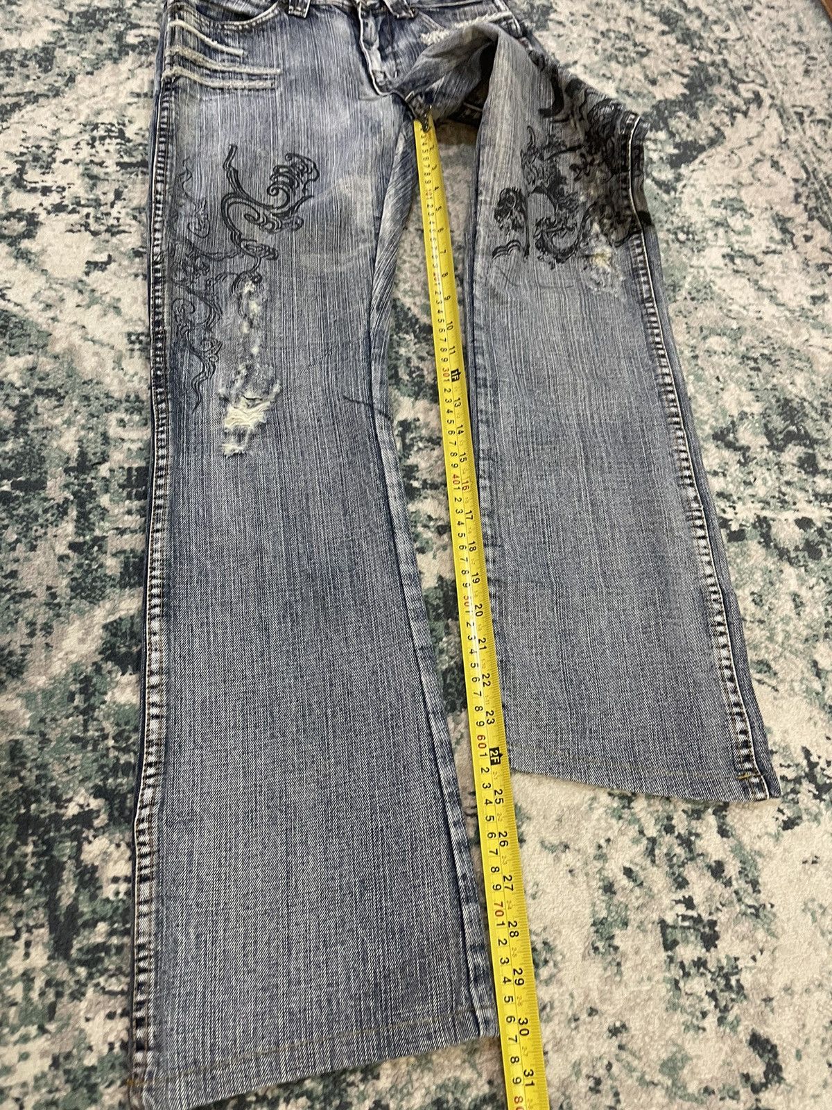 Vintage Semantic Design Paint X Distressed Flare Jeans
