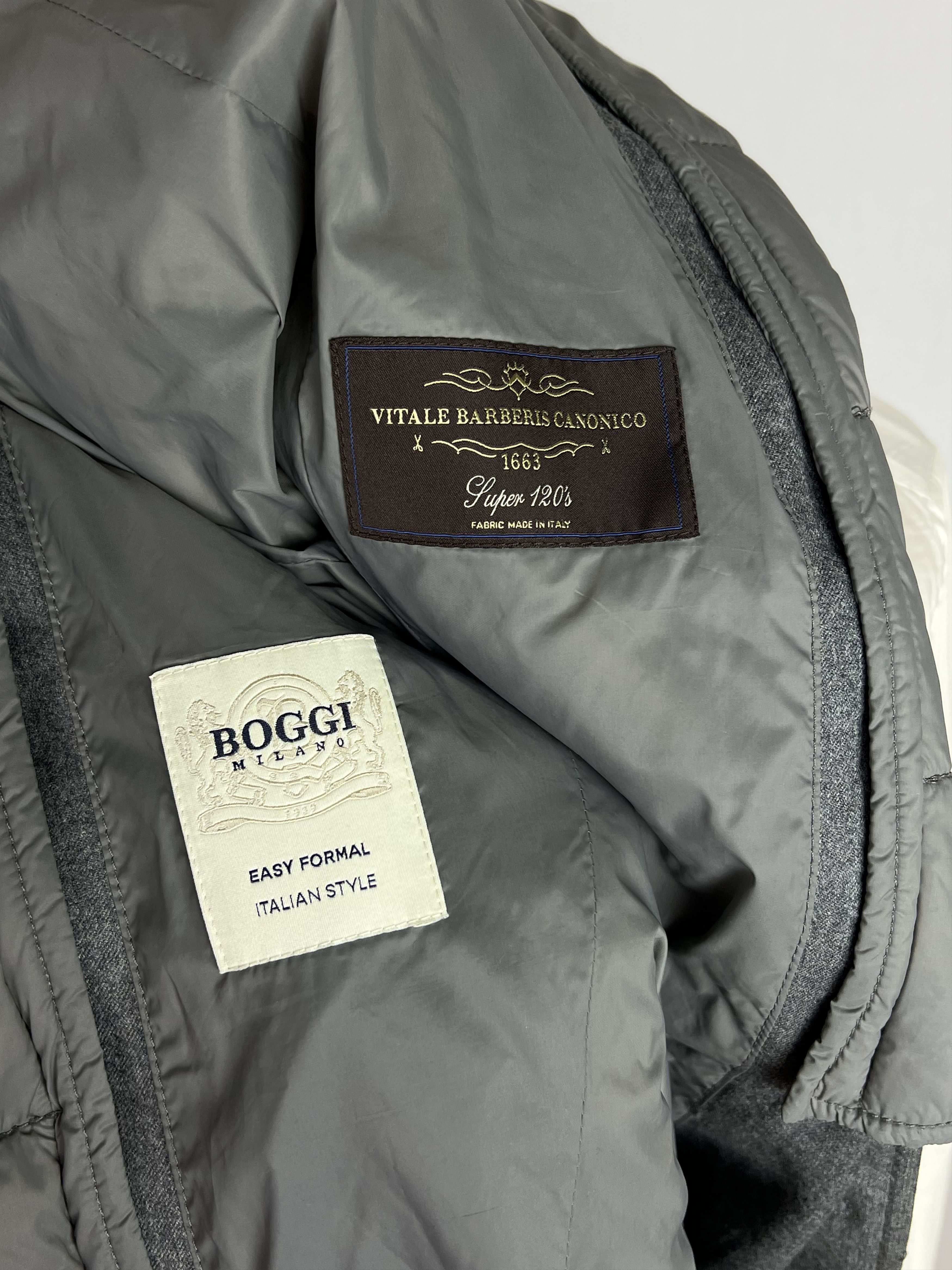 Boggi Vitale Barberis Wool Single-Breasted Insulated Coat Size US M / EU 48-50 / 2 - 11 Thumbnail