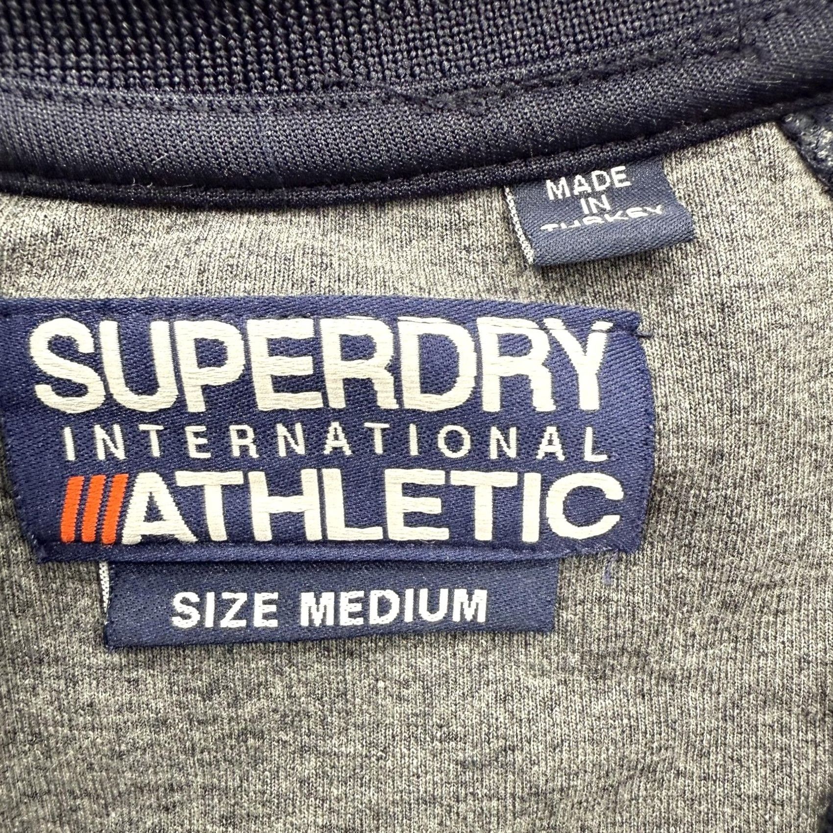 Superdry Superdry International Athletic Jacket Mens M Navy Green Full Zip Pockets Colorblock - Mens Size US M / EU 48-50 / 2 - 4 Thumbnail