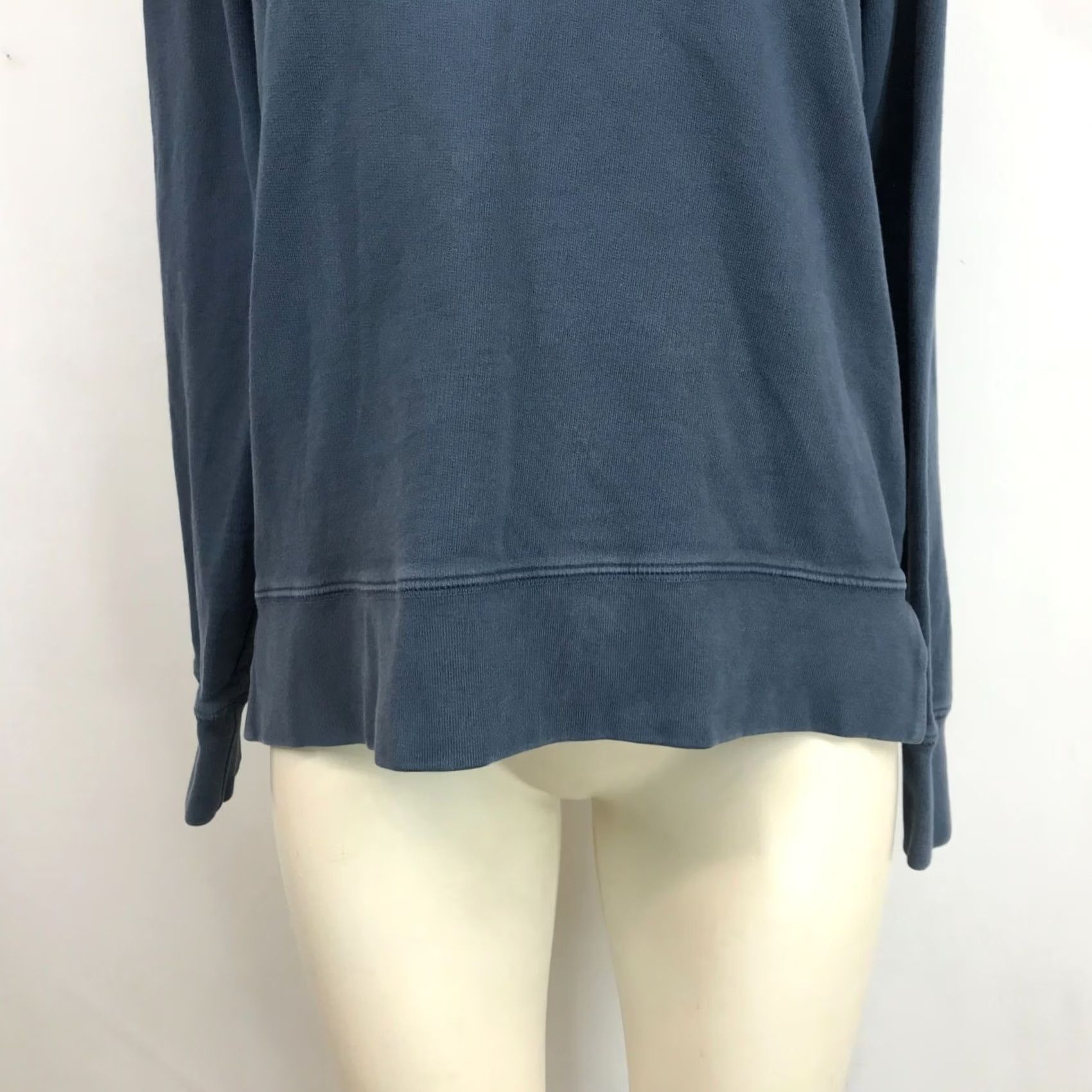 Marine Layer MARINE LAYER WOMEN'S SMALL BLUE LONG SLEEVE COTTON TOP SHIRT MOCK COLLAR Size S / US 4 / IT 40 - 3 Thumbnail