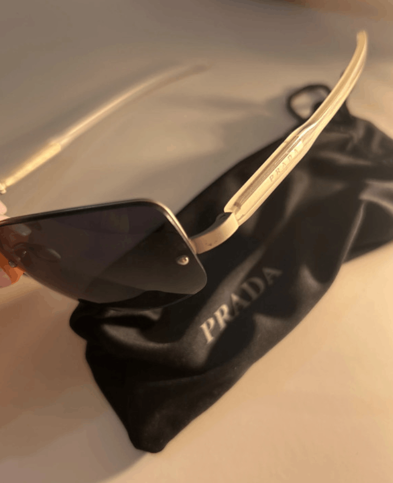 Prada × Vintage PRADA Sunglasses Rimless Sport Metal Frame Shield Wrap Size ONE SIZE - 5 Thumbnail