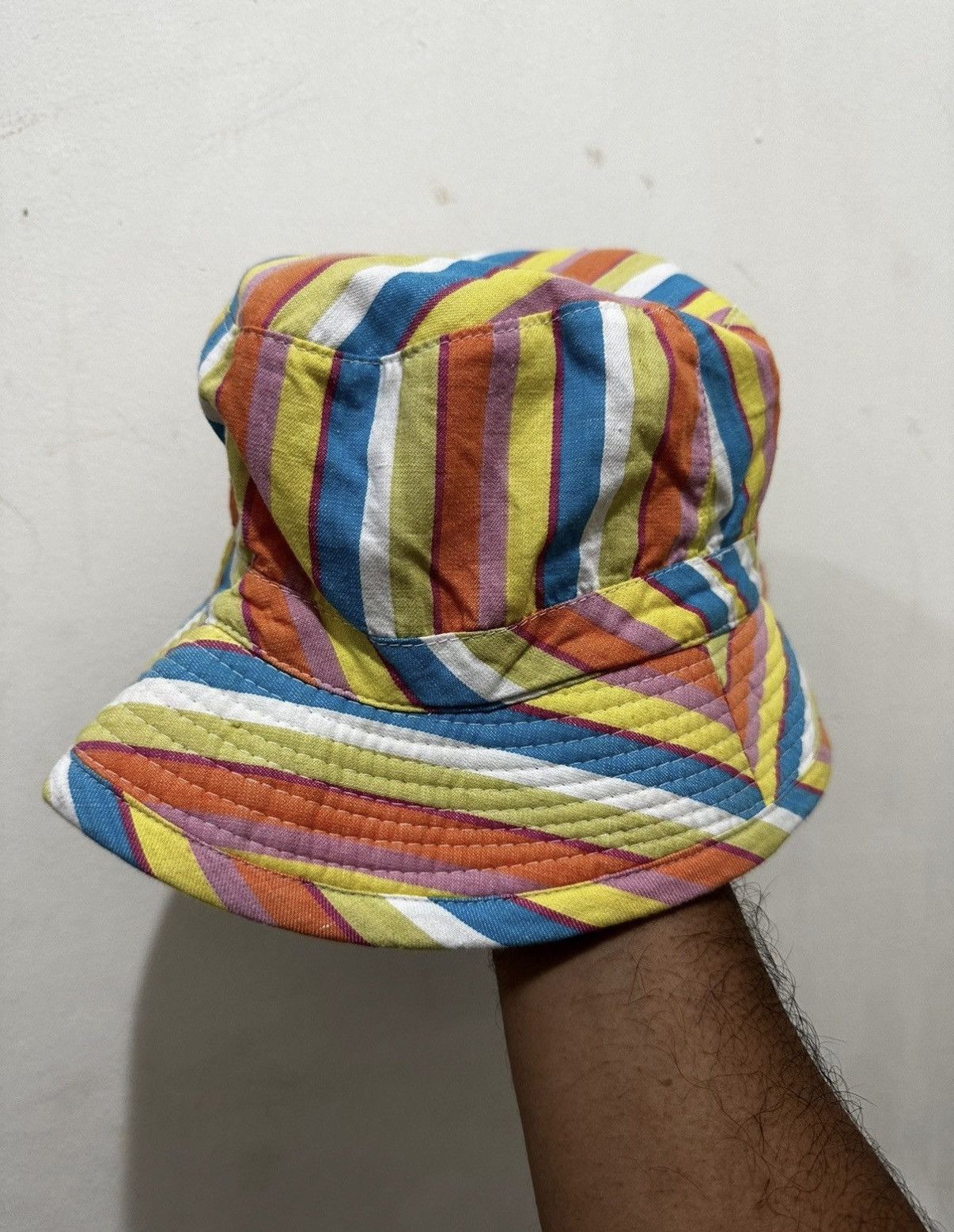 United Colors Of Benetton VTG UCOB Multicolor Bucket Hat Size ONE SIZE - 3 Thumbnail