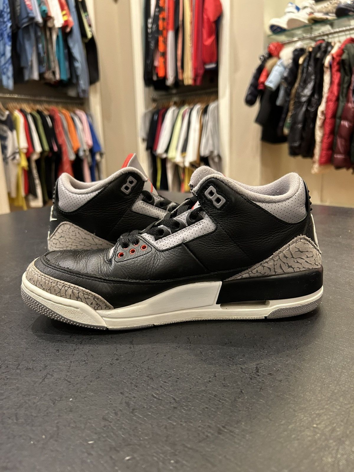 Jordan Brand Jordan 3 Retro ‘Black Cement’ Size US 8.5 / EU 41-42 - 3 Thumbnail