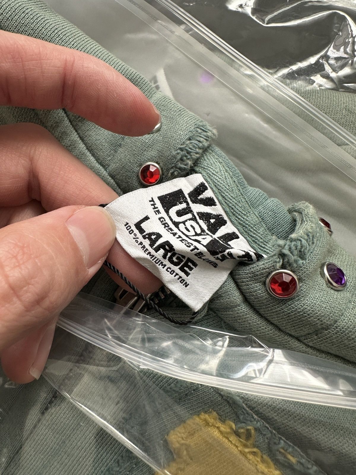 Vale Vale Bank Crystal Zip Up Dark Mint Green Size US L / EU 52-54 / 3 - 5 Thumbnail