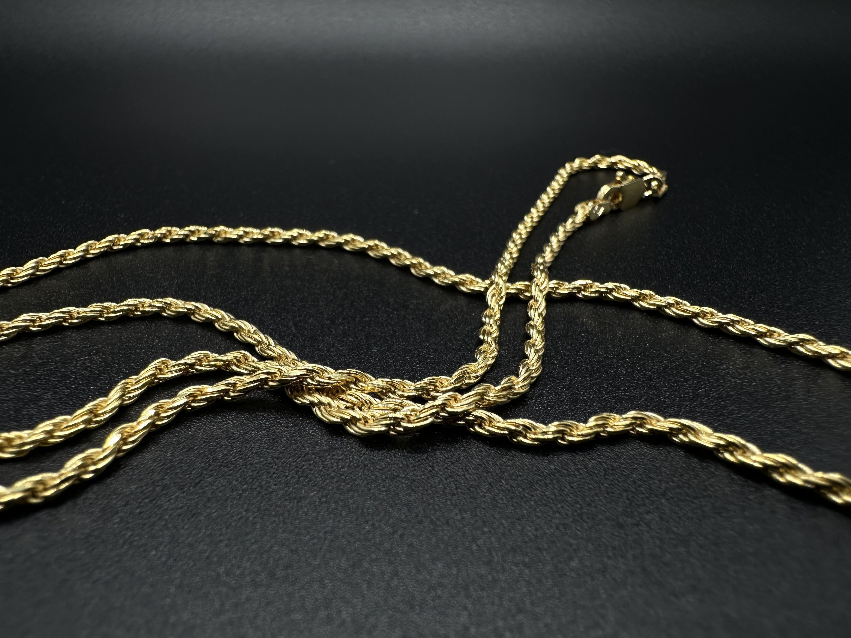 Jewelry 14KT GOLD OVER STERLING SILVER 925 DIAMOND CUT ROPE Size ONE SIZE - 3 Thumbnail