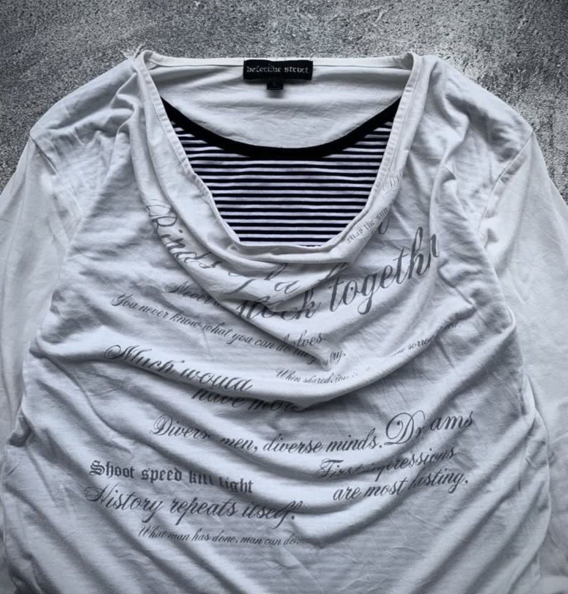 Japanese Brand Defectif Struct Jalan Brand Grunge Style Striped Long Sleeve Size US S / EU 44-46 / 1 - 4 Thumbnail