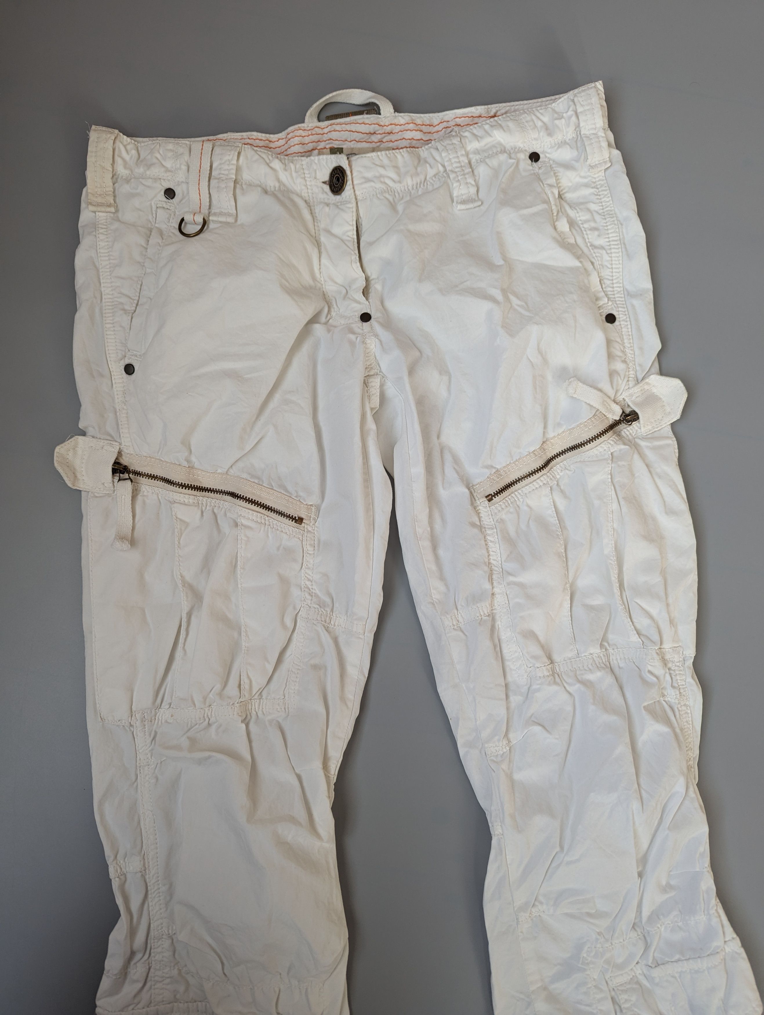 Parajumpers Parajumpers Women's white Multipocket Cargo Cotton Pants Size 29" - 4 Thumbnail