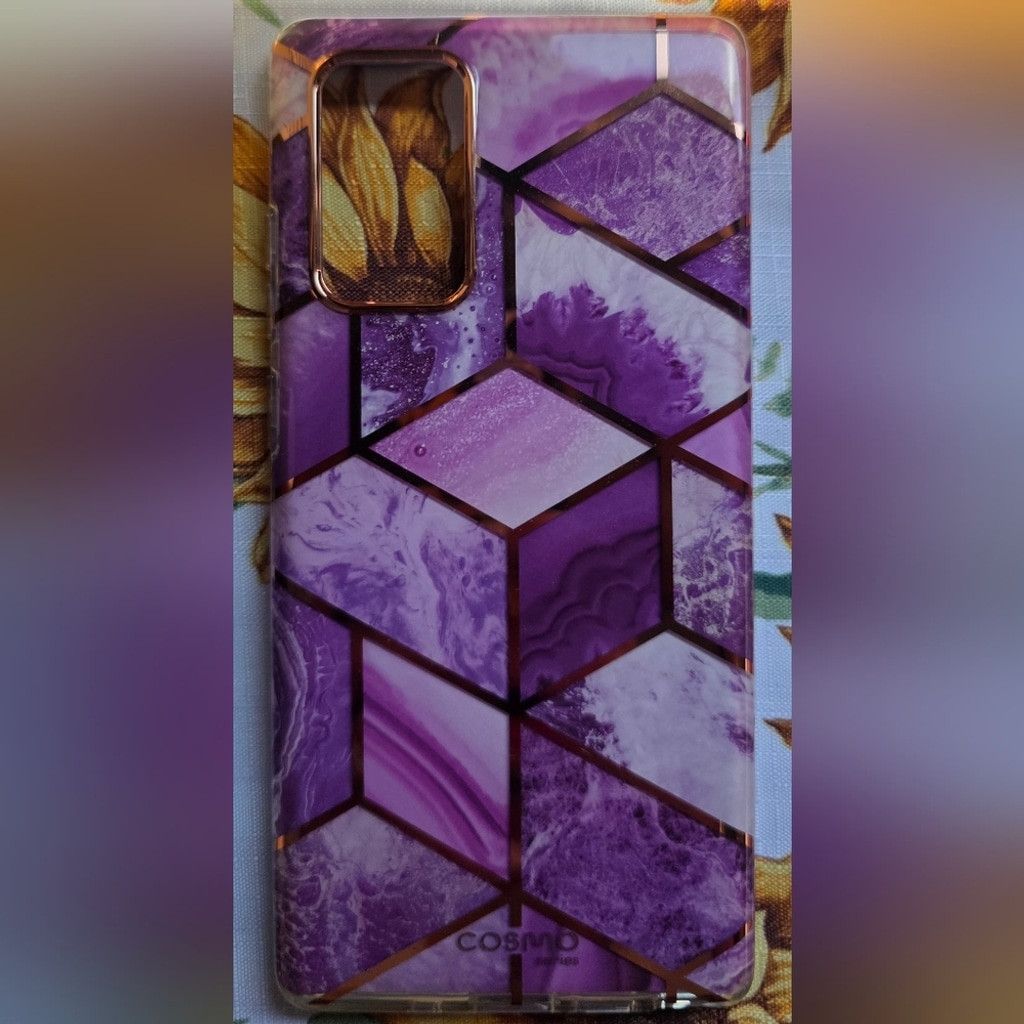Other Galaxy Note 20 5g 6.7" Purple Geometric Phone Case NWT Size ONE SIZE - 2 Thumbnail