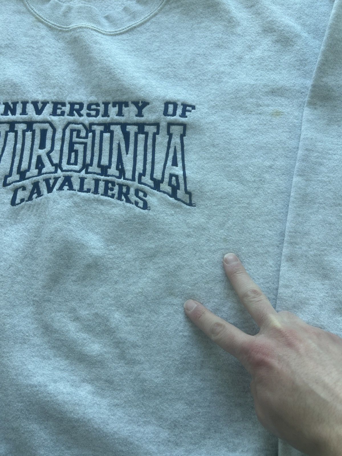 Vintage Vintage 90s Virginia Cavaliers Sweatshirt Embroidered Size US XL / EU 56 / 4 - 7 Thumbnail