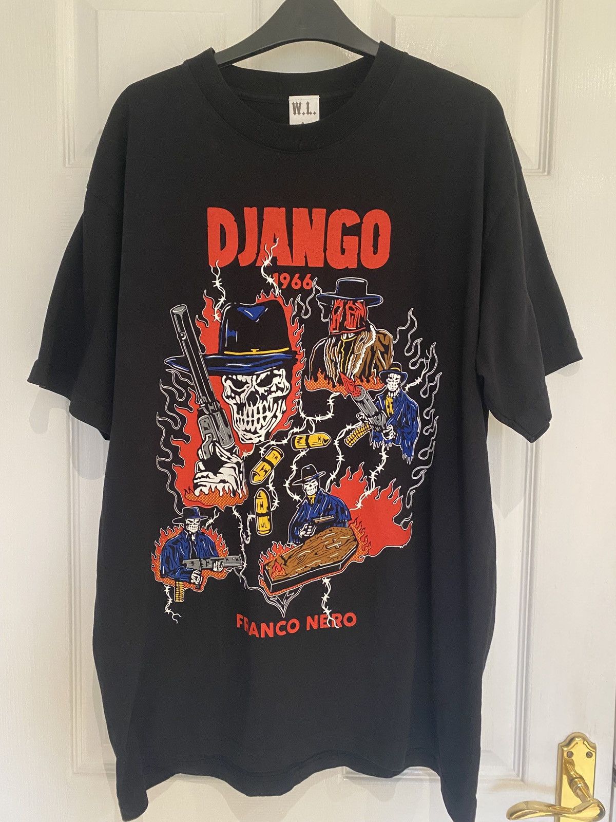 image of Warren Lotas Django T Shirt in Black, Men's (Size Large)