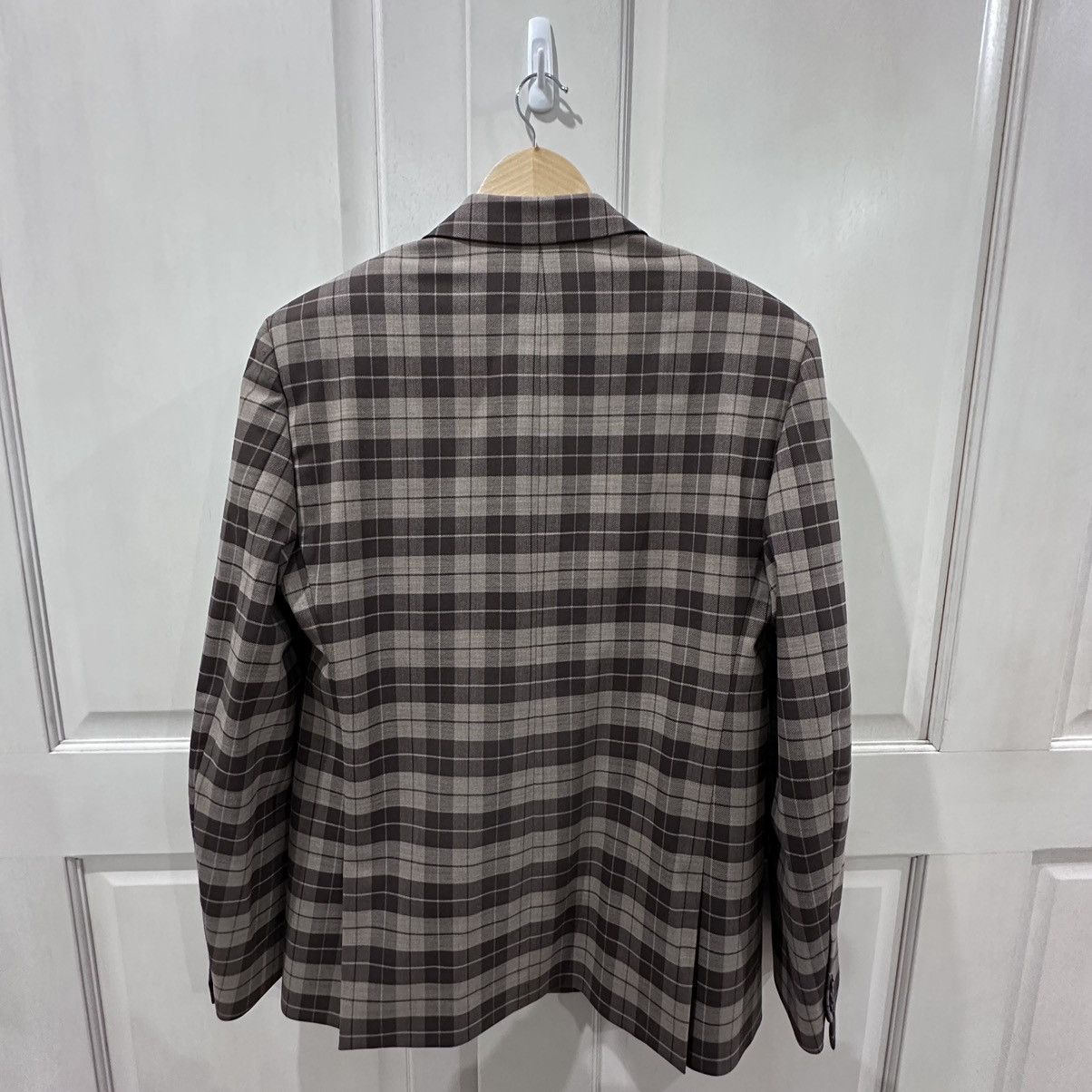 Balenciaga Balenciaga Plaid Double Breasted Boxy Tailored Jacket Size 48R - 3 Thumbnail