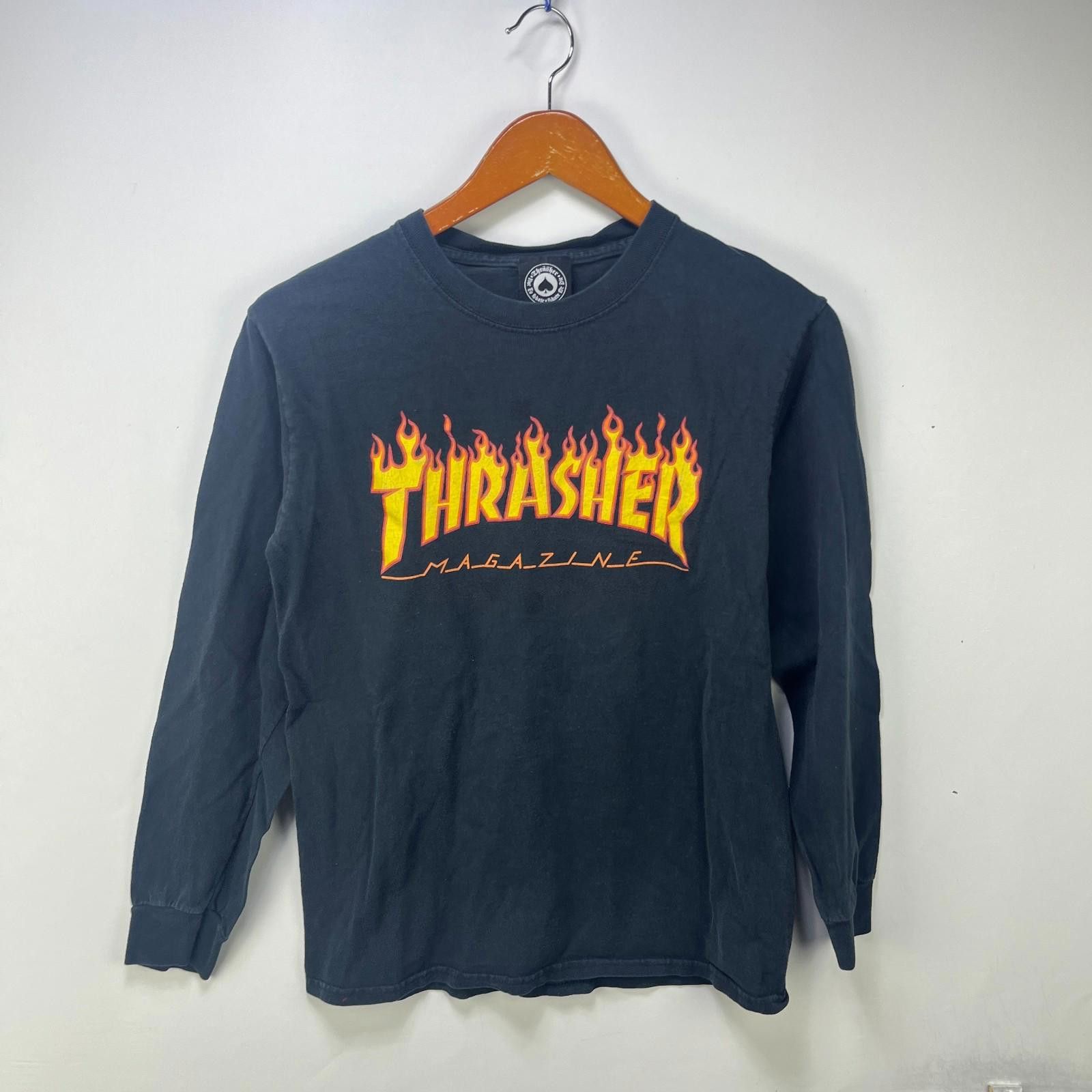 Thrasher Vintage Thrasher Flame Logo Faded LS Shirt Small Size US S / EU 44-46 / 1 - 1 Thumbnail
