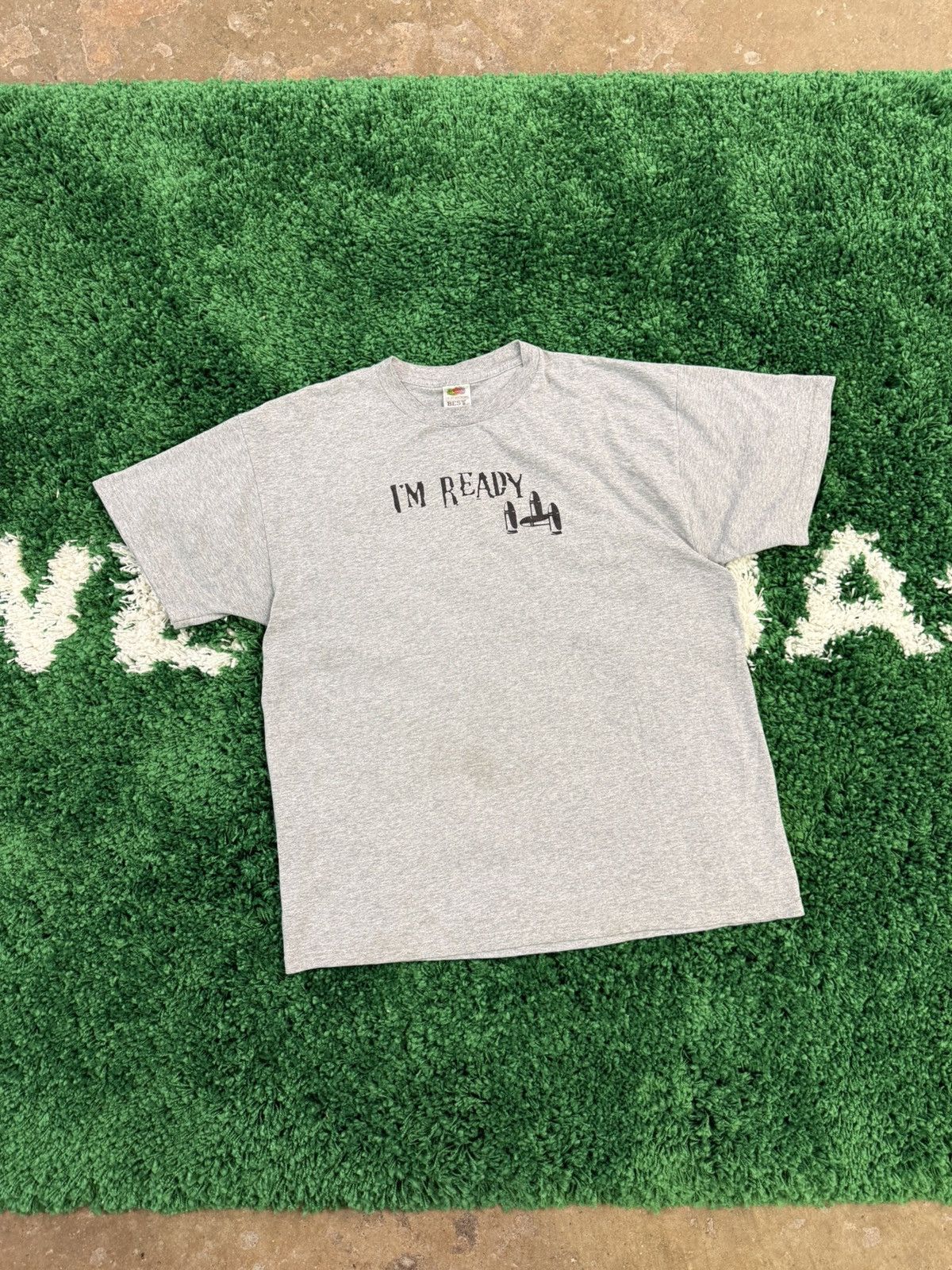 Fruit Of The Loom × Vintage Vintage I'm Ready Bullet Tee Grey XL Gun Size US XL / EU 56 / 4 - 2 Thumbnail