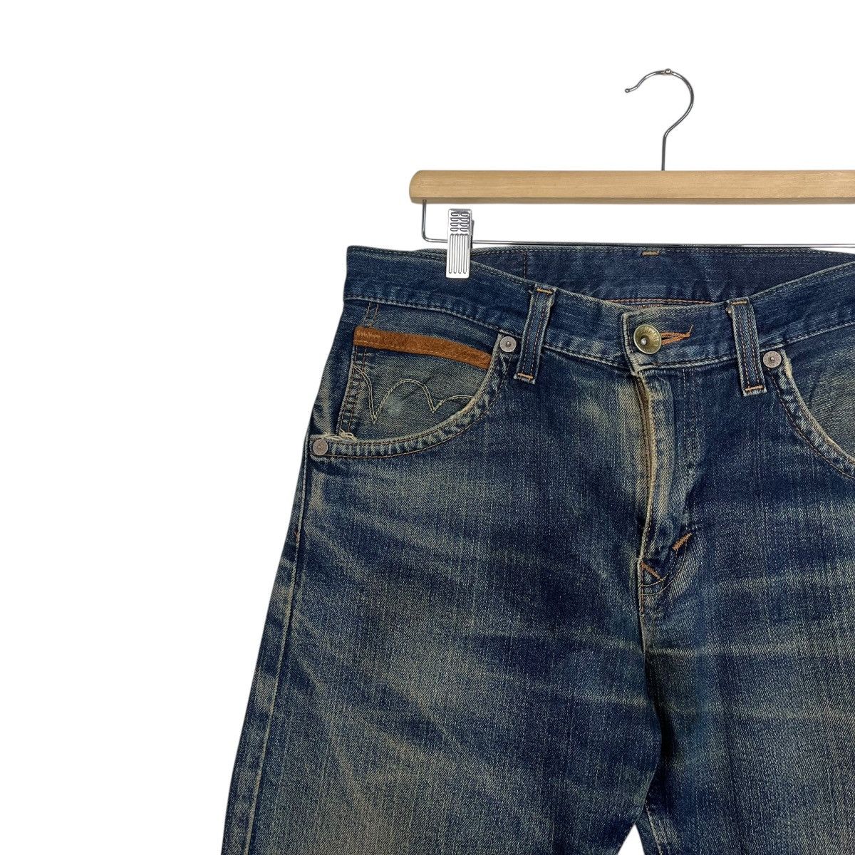 Edwin Vintage Edwin Western Cowboy Distressed Denim Jeans Size US 34 / EU 50 - 6 Thumbnail