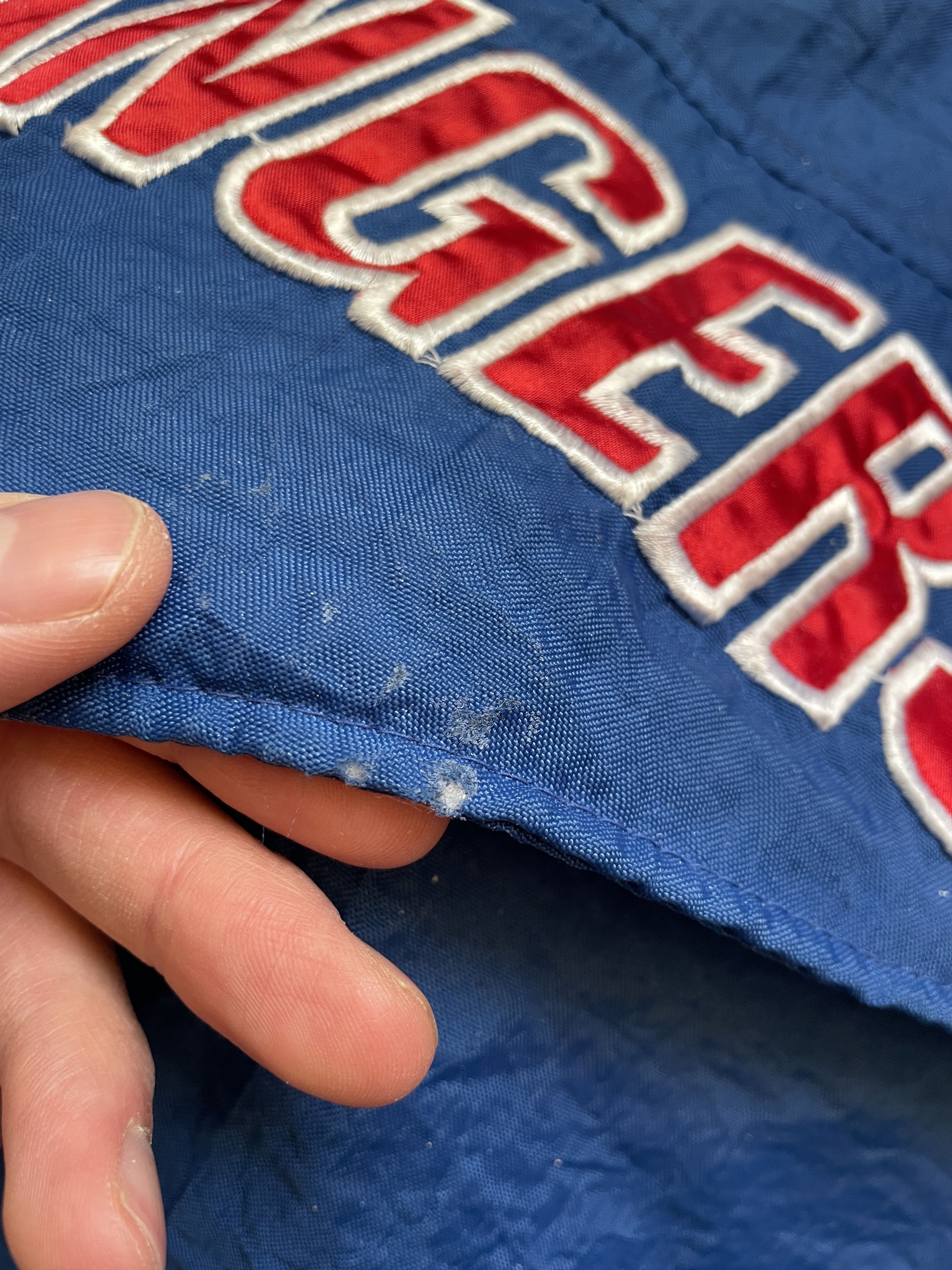 Starter VINTAGE 90S STARTER NEW YORK RAIDERS BLUE RED NHL JACKET Size US XL / EU 56 / 4 - 5 Thumbnail