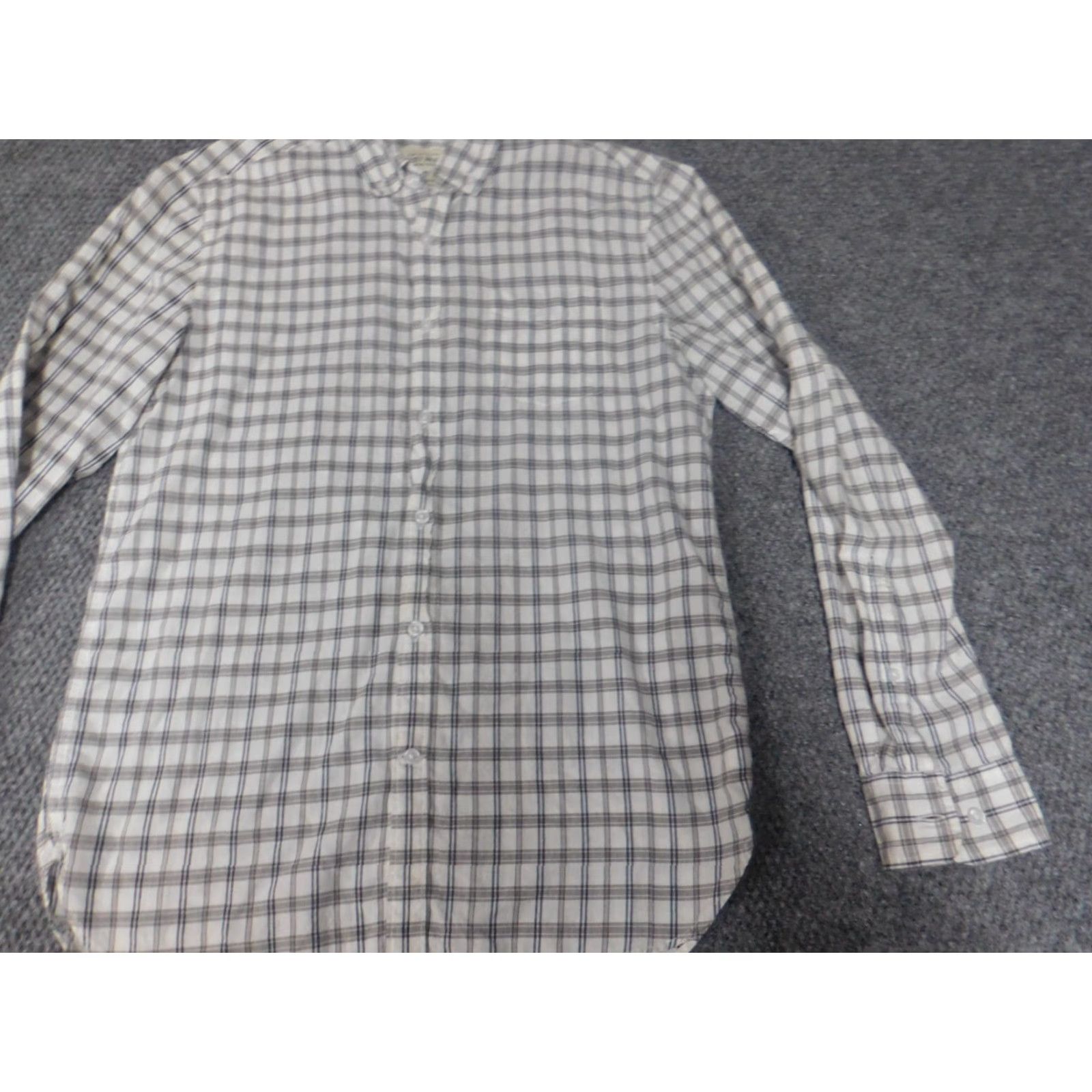 Lucky Brand Lucky Brand Shirt Mens Medium Gray Plaid Button Up Knit Cotton Long Sleeve Collared Regular Size US M / EU 48-50 / 2 - 3 Thumbnail