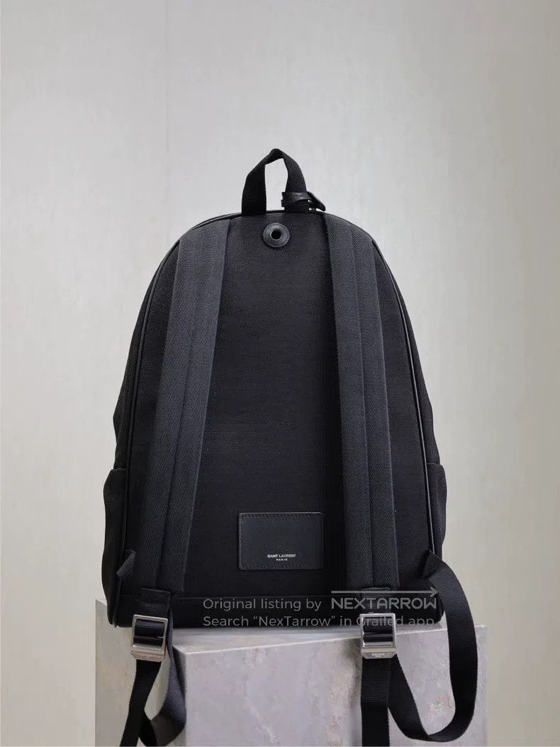 Saint Laurent Paris Saint Laurent Paris Backpack, Black Canvas with Leather Size ONE SIZE - 8 Thumbnail