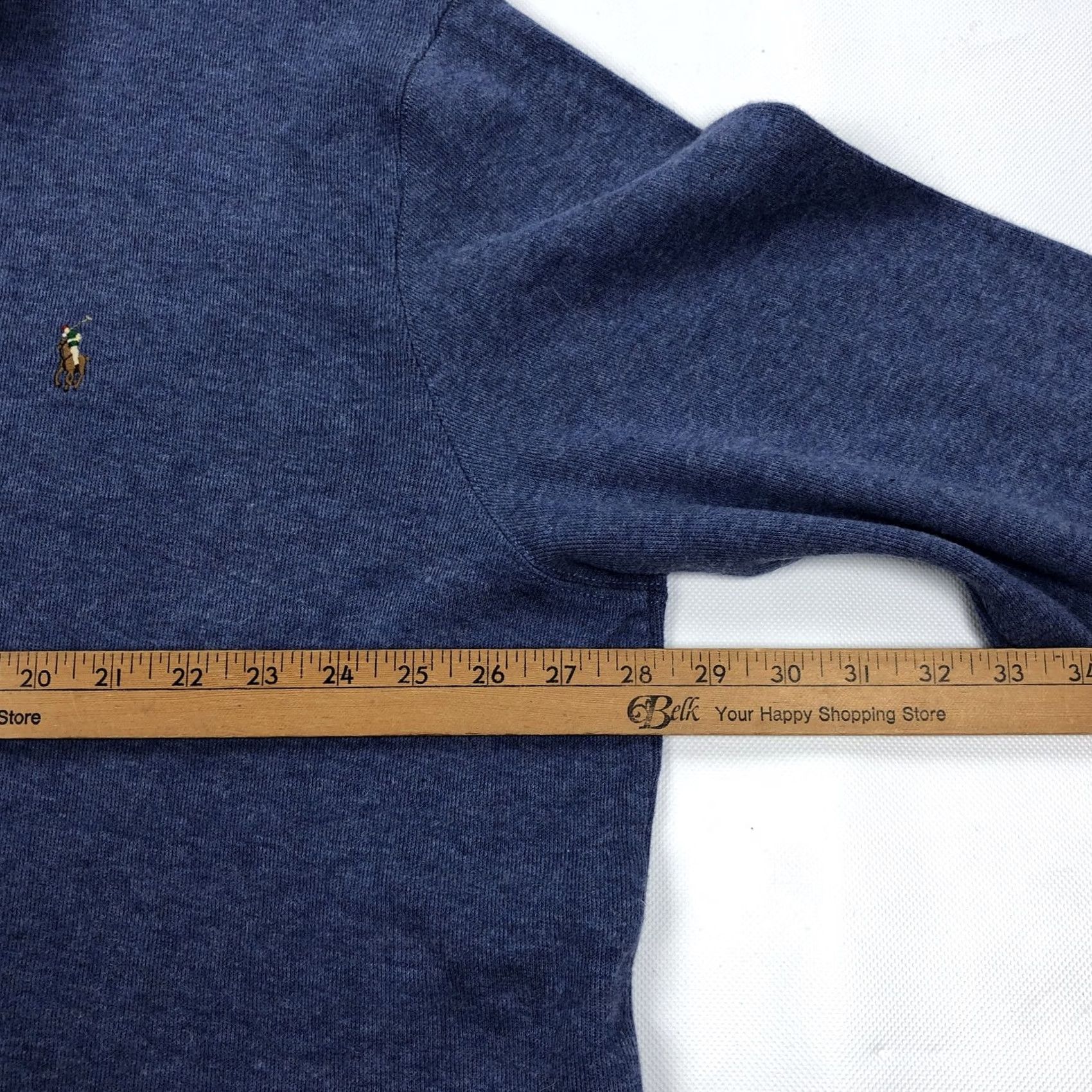 Polo Ralph Lauren Polo Ralph Lauren Men's Blue Estate Rib 1/4 Zip Pullover Sweater 2XLT Tall Size US XXL / EU 58 / 5 - 5 Thumbnail