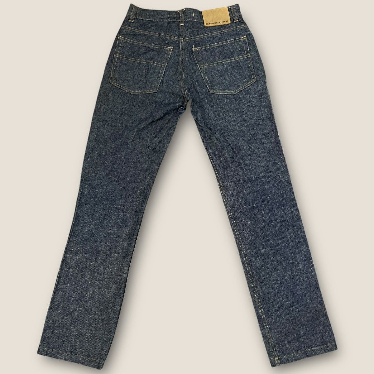 Saint Laurent Paris Vintage Saint Lauren Raw Denim Jeans Slim Straight Cut Size US 29 - 2 Thumbnail