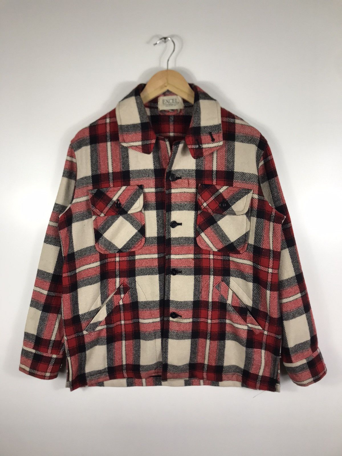 Japanese Brand × Vintage ⚡️Vintage Excel Wool Flannel Chore Shirt Jacket Size US M / EU 48-50 / 2 - 1 Thumbnail
