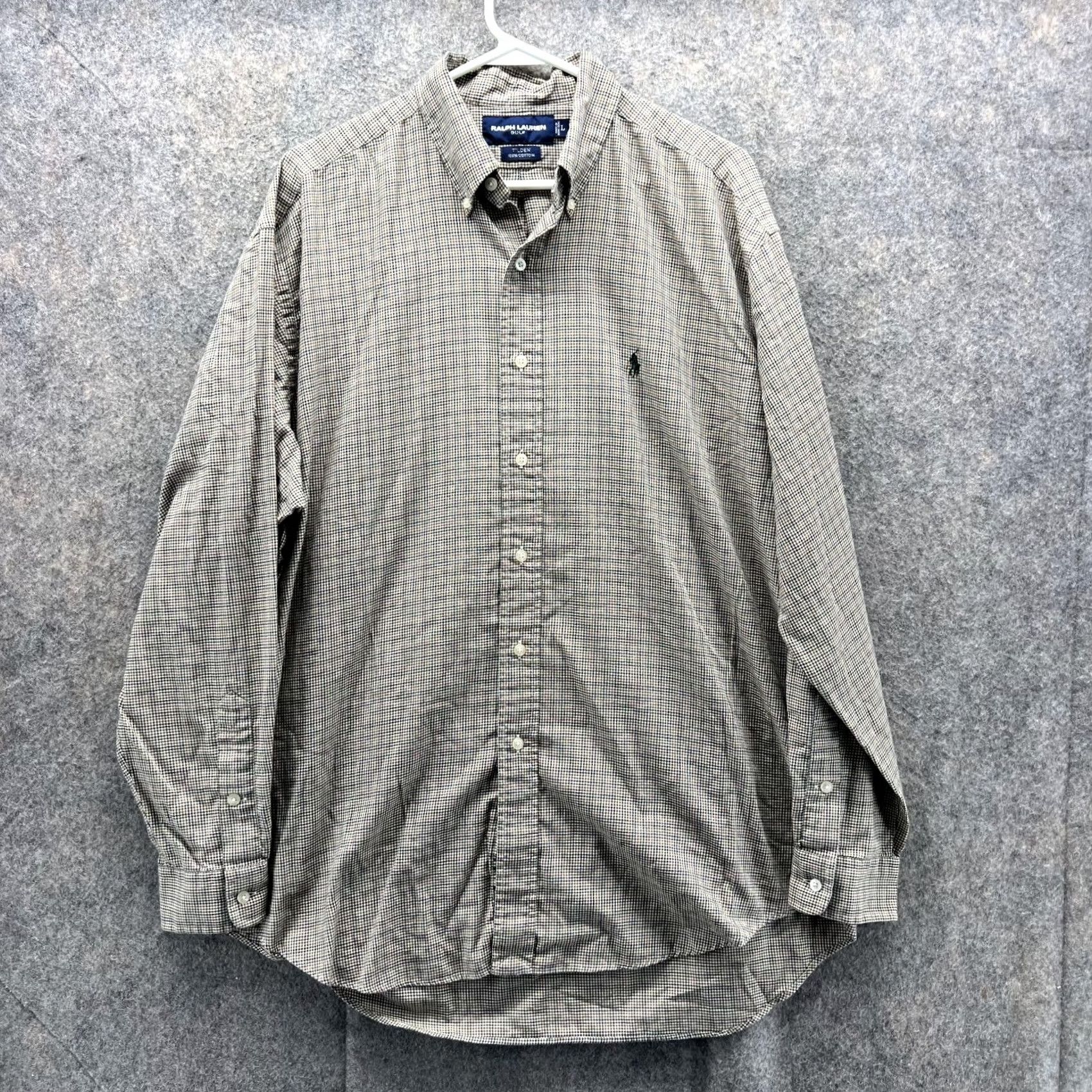 Ralph Lauren Ralph Lauren Shirt Men L Beige Plaid Button-Down Vtg Casual Classic Ch... Size US L / EU 52-54 / 3 - 2 Thumbnail