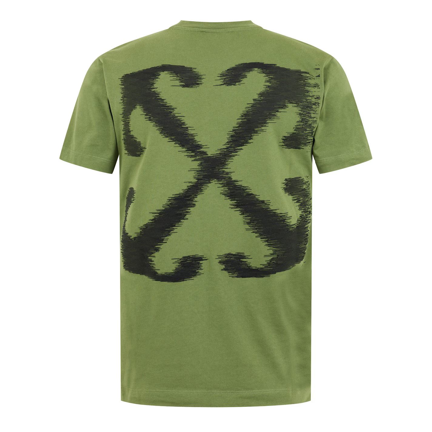 Off-White o1g2r1mq0226 Logo Arrow Short Sleeve T-Shirt In Green Size US M / EU 48-50 / 2 - 2 Thumbnail