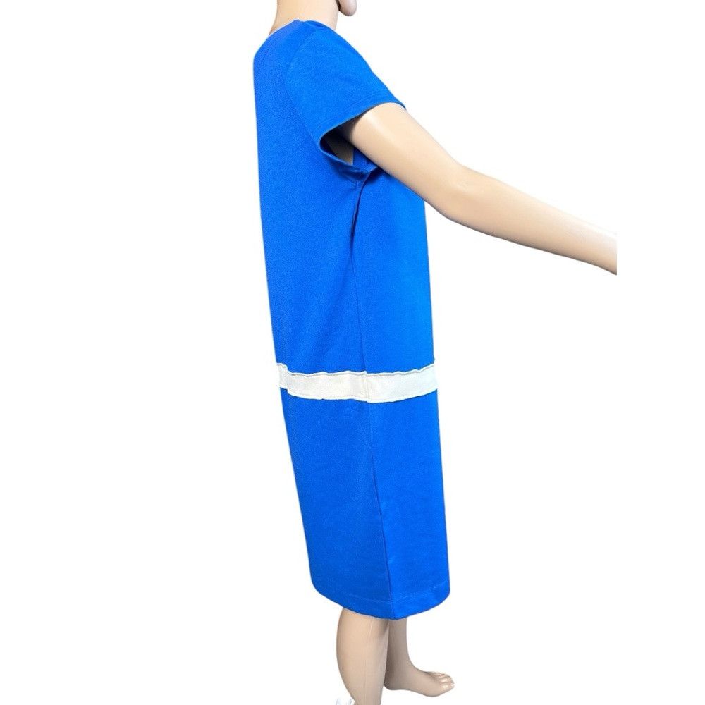 Other NWT New 6PM Blue Short Sleeve Viscose Dress Size 46 US M Size M / US 6-8 / IT 42-44 - 2 Thumbnail