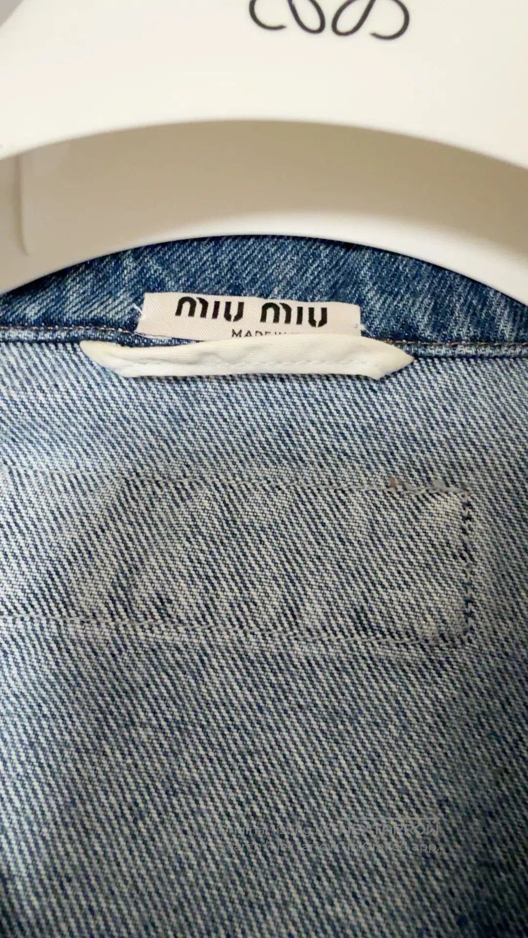 Miu Miu miu miu denim jacket with pearl details. Size US M / EU 48-50 / 2 - 3 Thumbnail