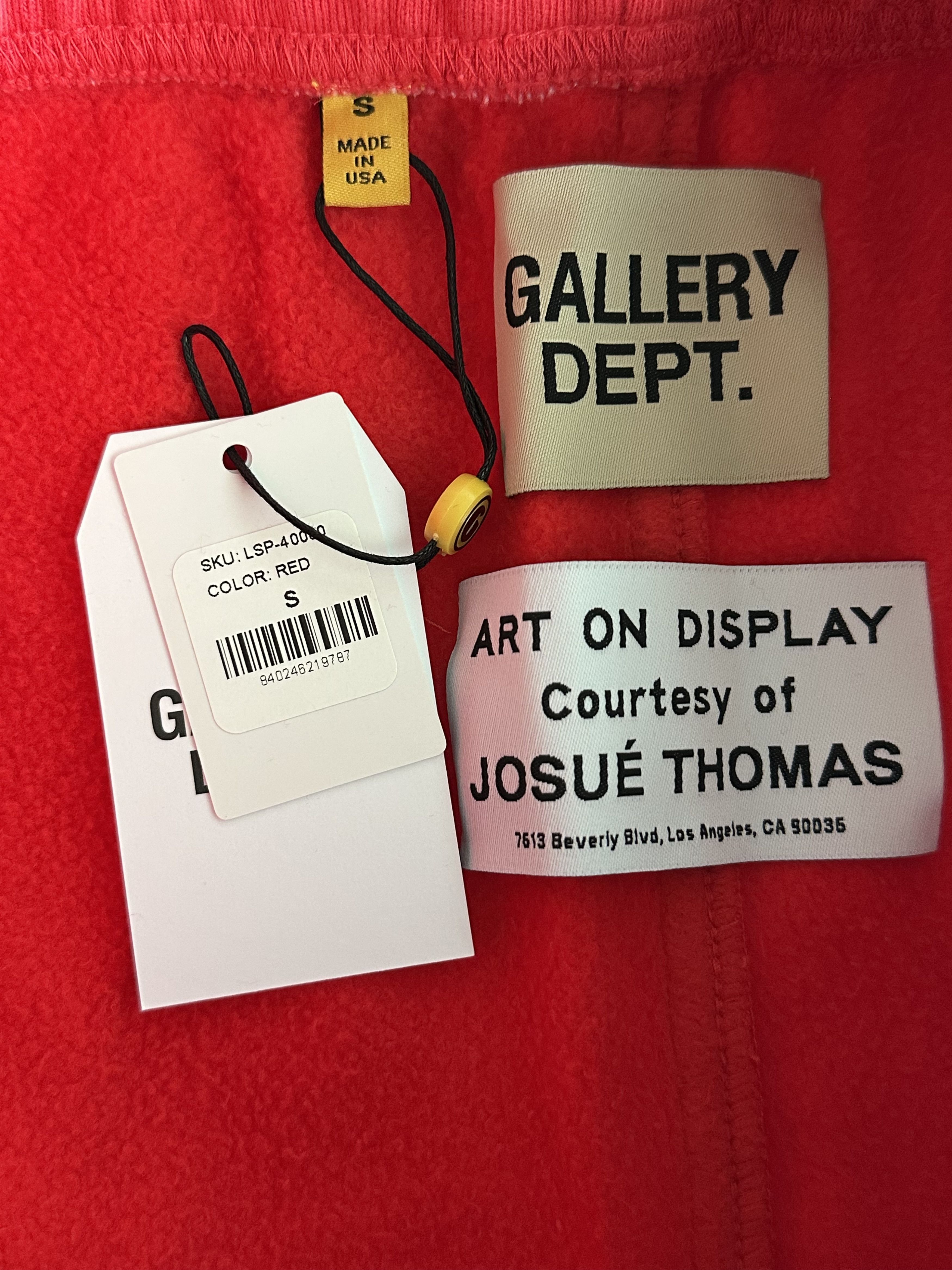 Gallery Dept. Gallery Dept Red & Black Dept Logo Sweatpants Size US 38 / EU 54 - 3 Thumbnail