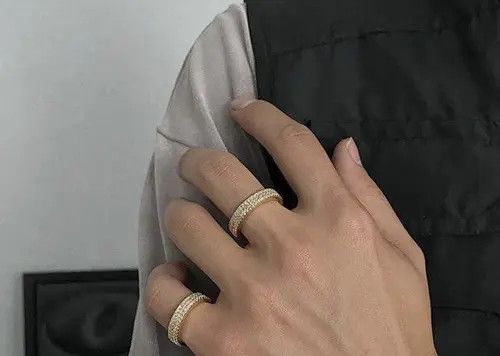 Designer × Vintage Vintage diamond-encrusted rings Size ONE SIZE - 3 Thumbnail