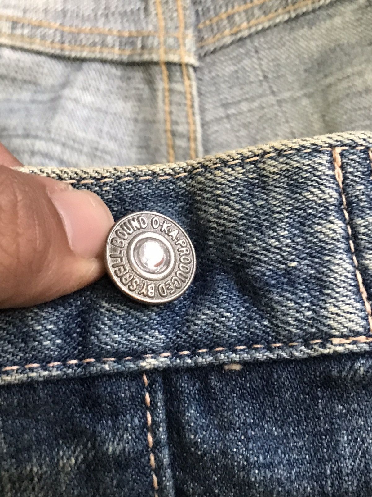 Japanese Brand ⚡️Vintage Domingo Spell Bound Distressed Denim Size US 36 / EU 52 - 8 Thumbnail