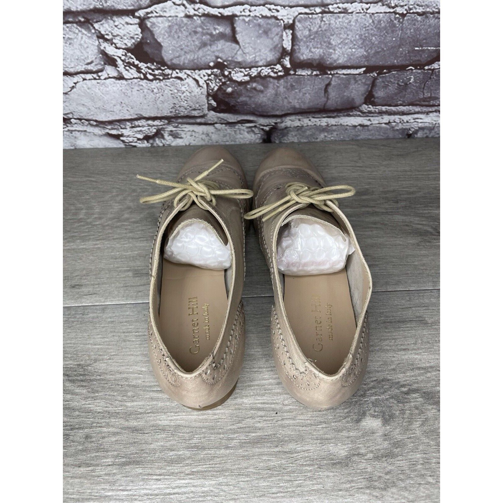Other Garnet Hill Taupe Nude Felisa Soft Oxfords Wing Tip Shoes Wo Size US 7 / IT 37 - 7 Thumbnail