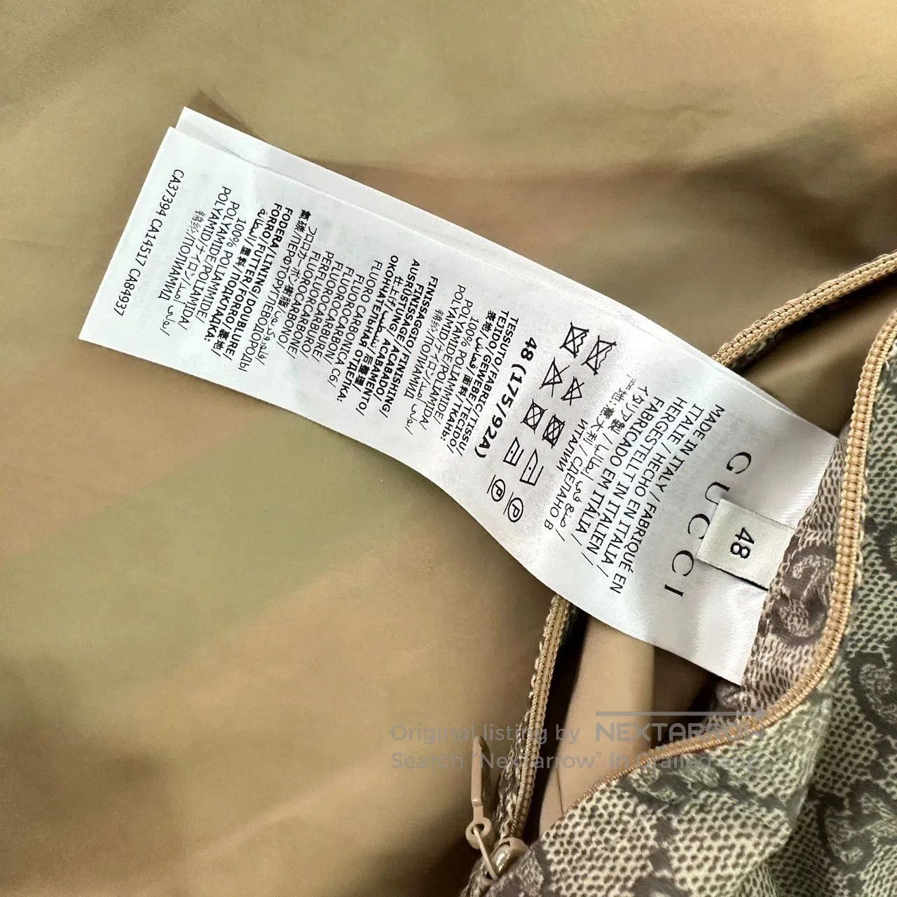 Gucci gucci jacket with fake lettering design. Size US L / EU 52-54 / 3 - 5 Thumbnail