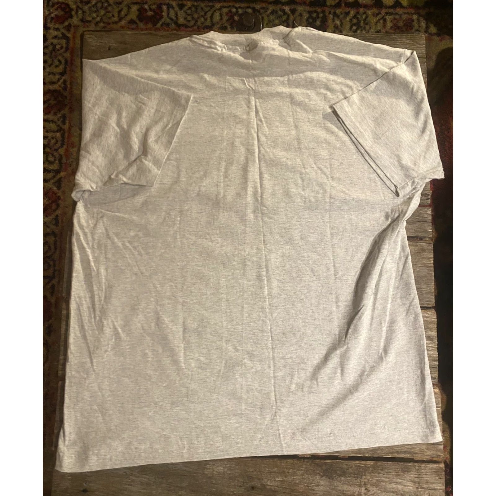 Vintage VINTAGE Wear-it Apparel Hankock College Shirt Gray 2XL Mens Crew Neck Short Sleeve Cotton California Solid Single Stitch NOS Shirt Mens Size US XXL / EU 58 / 5 - 2 Thumbnail