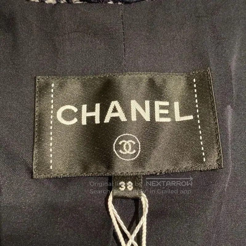 Chanel Chanel Winter Navy Checkered Tweed Short Coat . Size S / US 4 / IT 40 - 3 Thumbnail