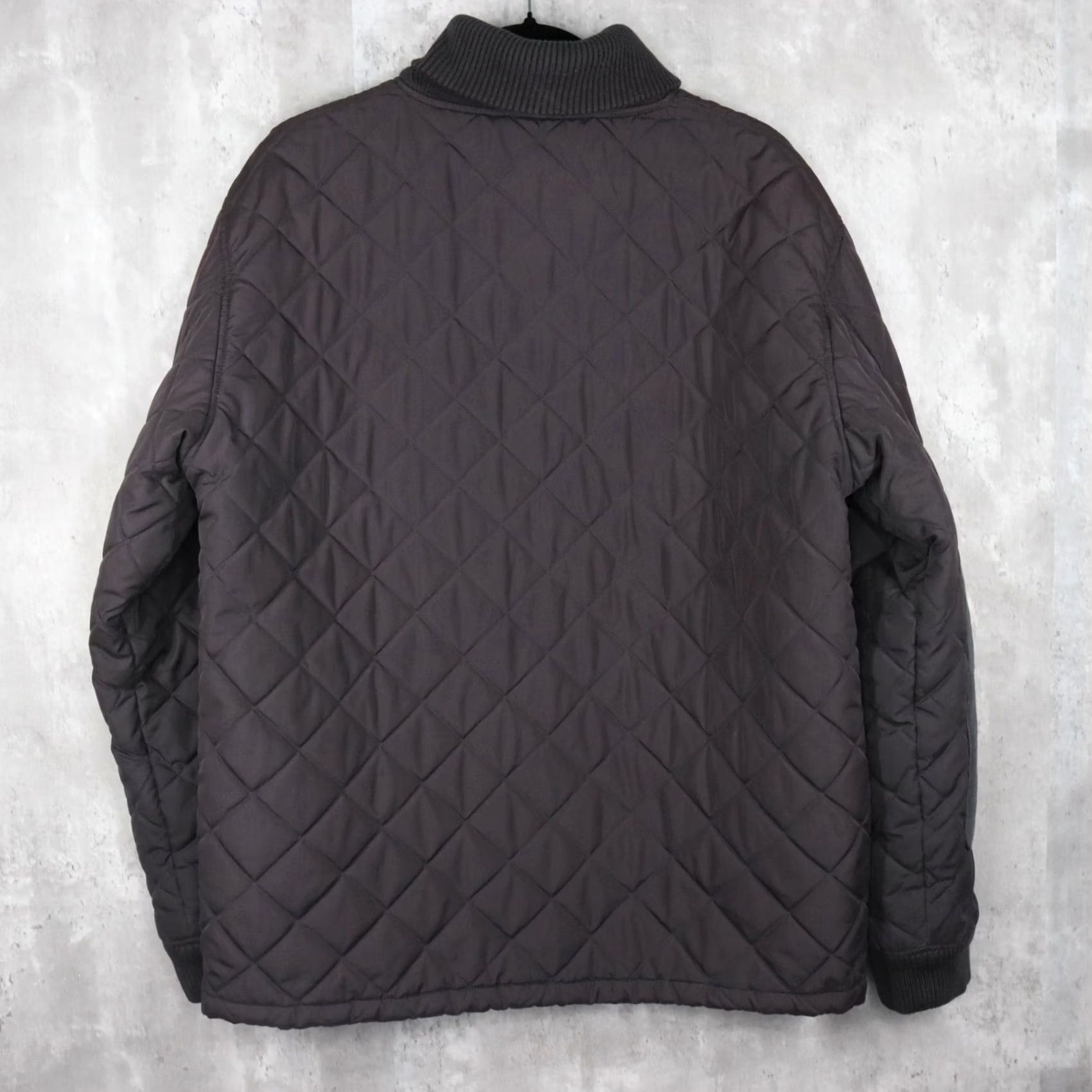 Edwin Edwin Puffer Jacket Mens Large Gray Quilted Elbow Patch Jacket Zip Nylon Coat Size US L / EU 52-54 / 3 - 5 Thumbnail