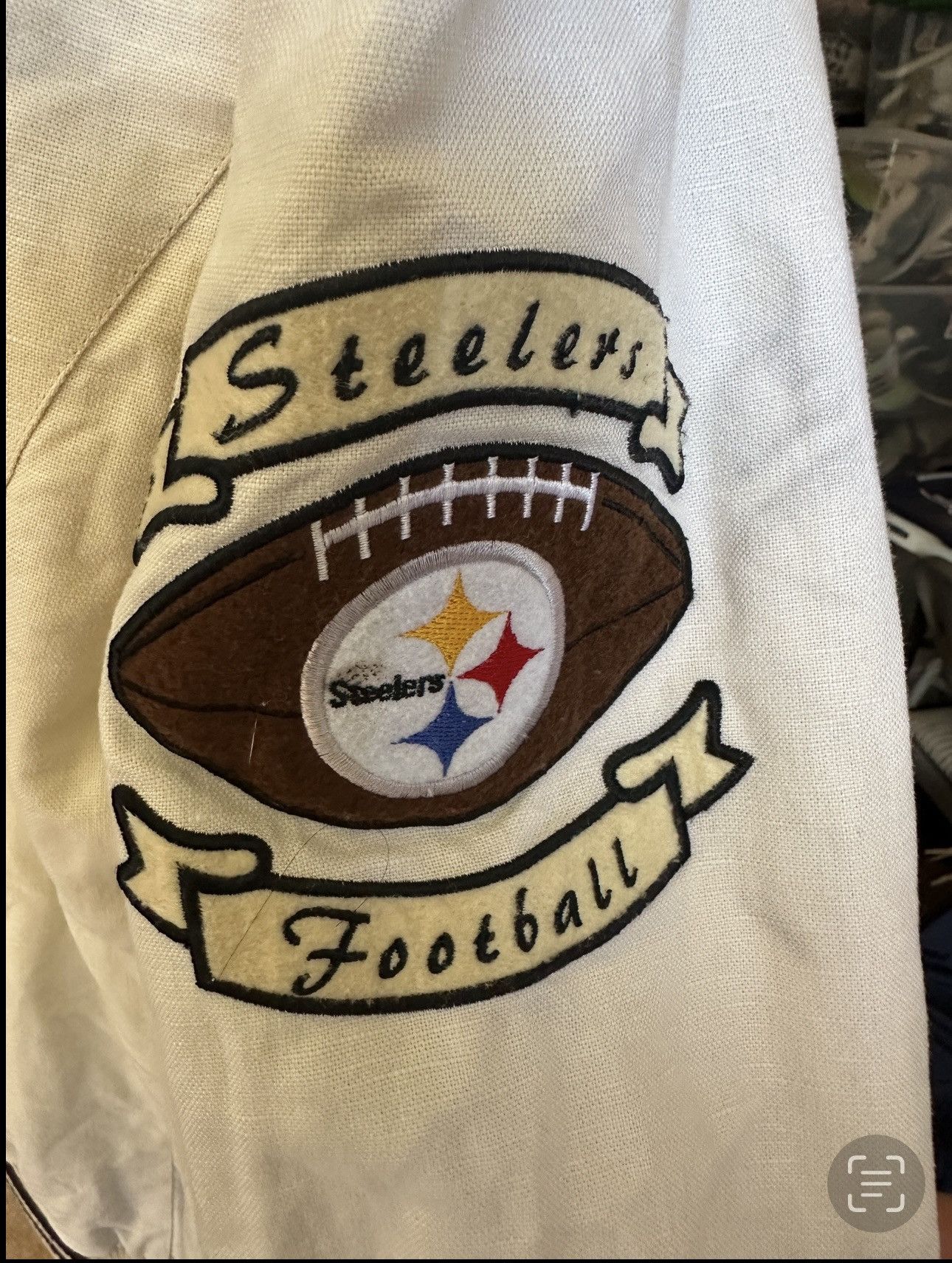 NFL NFL Jacket Beige Pittsburgh Streelers Women's Medium Size M / US 6-8 / IT 42-44 - 3 Thumbnail