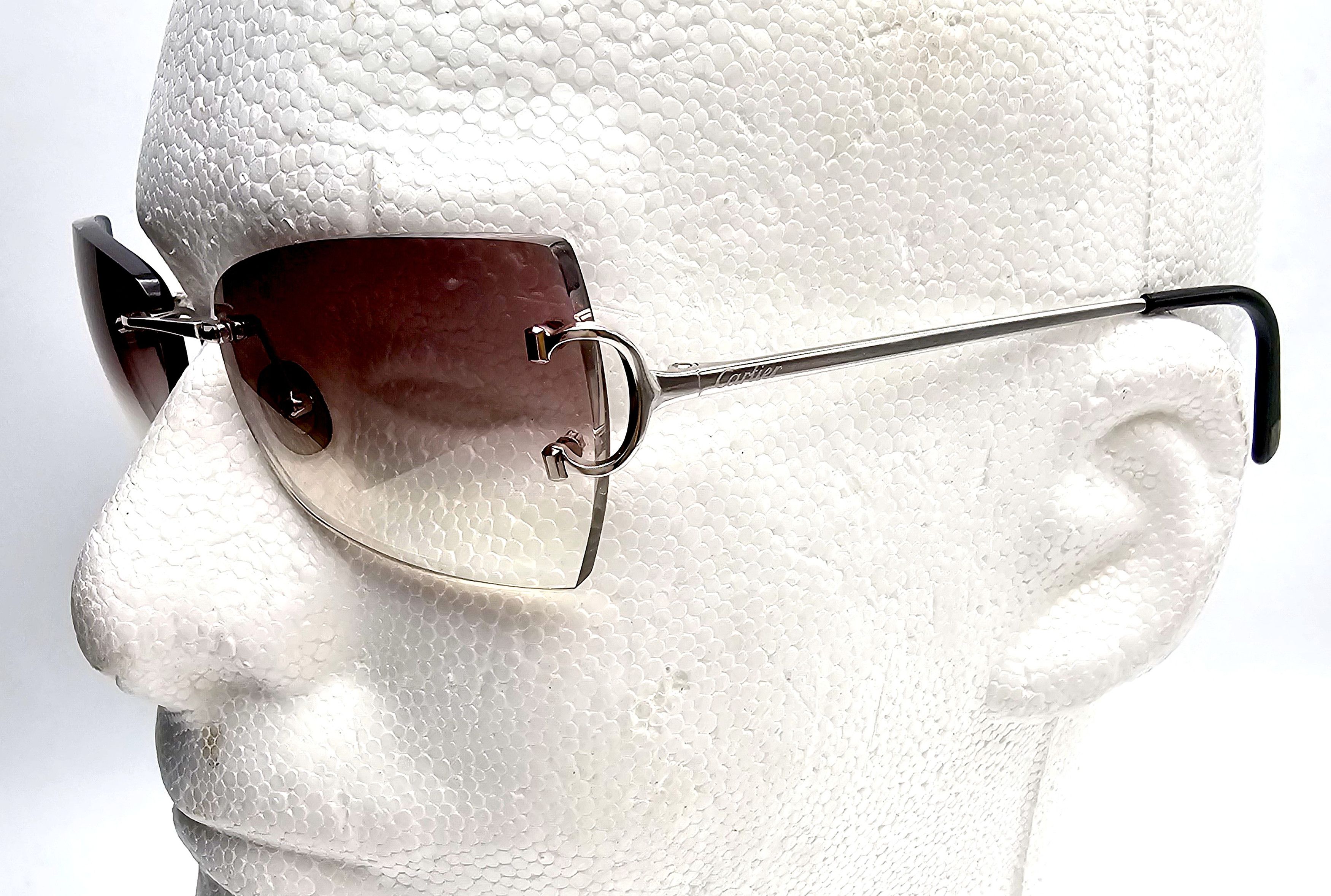 Cartier Cartier Big C Occhiali Silver Sunglasses Size ONE SIZE - 14 Thumbnail