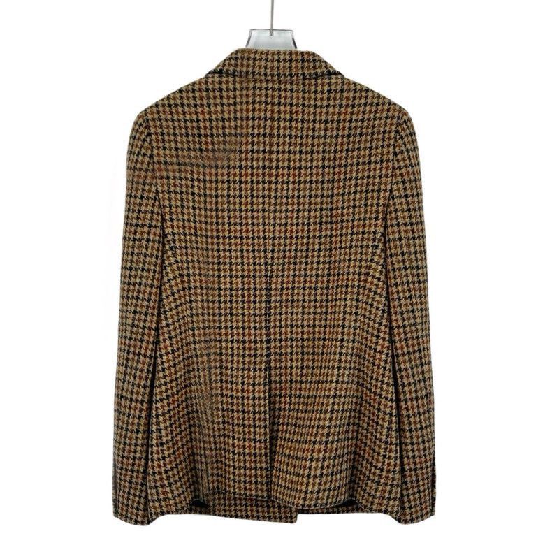 Celine Brown Houndstooth Wool DoubleBreasted Blazer Size US M / EU 48-50 / 2 - 2 Thumbnail