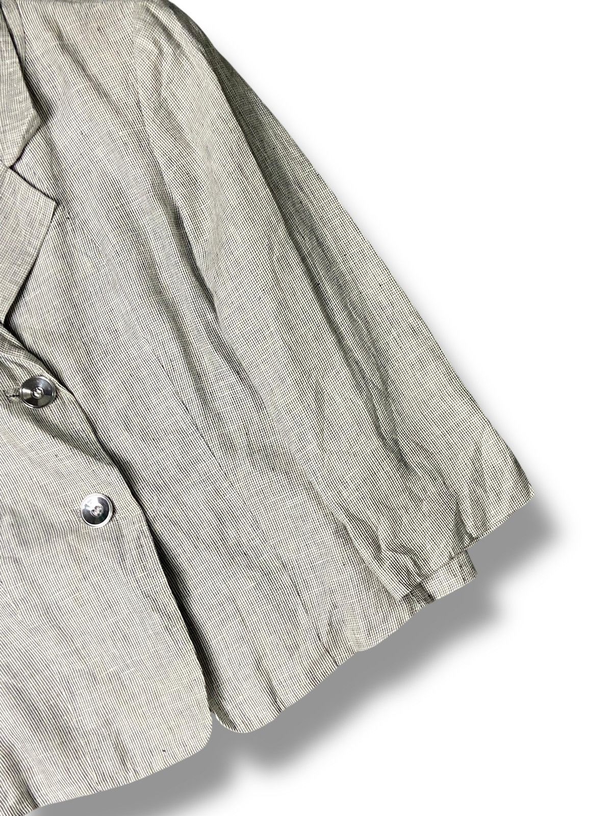 Max Mara Vintage Max Mara Crop Linen Blazer (152) Size XXS / US 00 / IT 34 - 4 Thumbnail