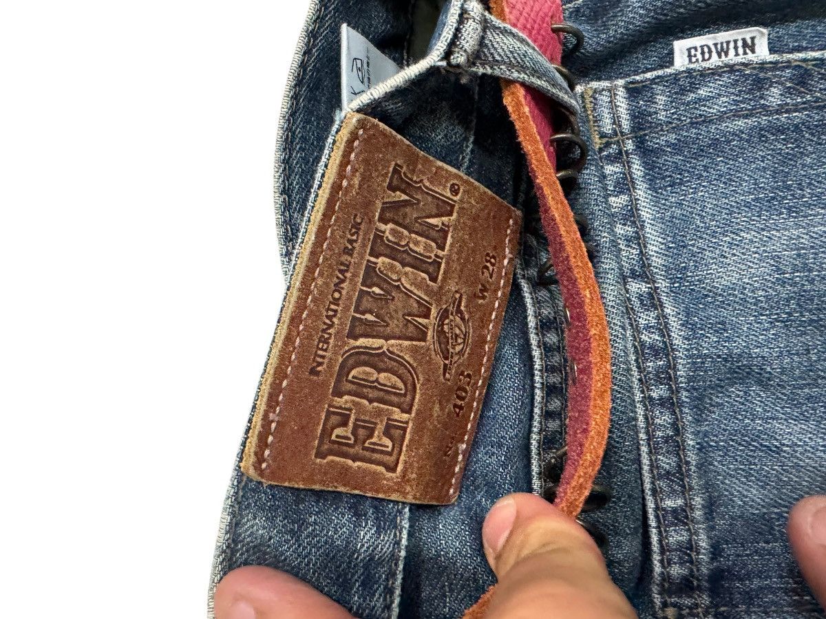 Edwin × Vintage EDWIN 403 DISTRESSED DESIGN DENIM JEANS Size US 28 / EU 44 - 17 Thumbnail