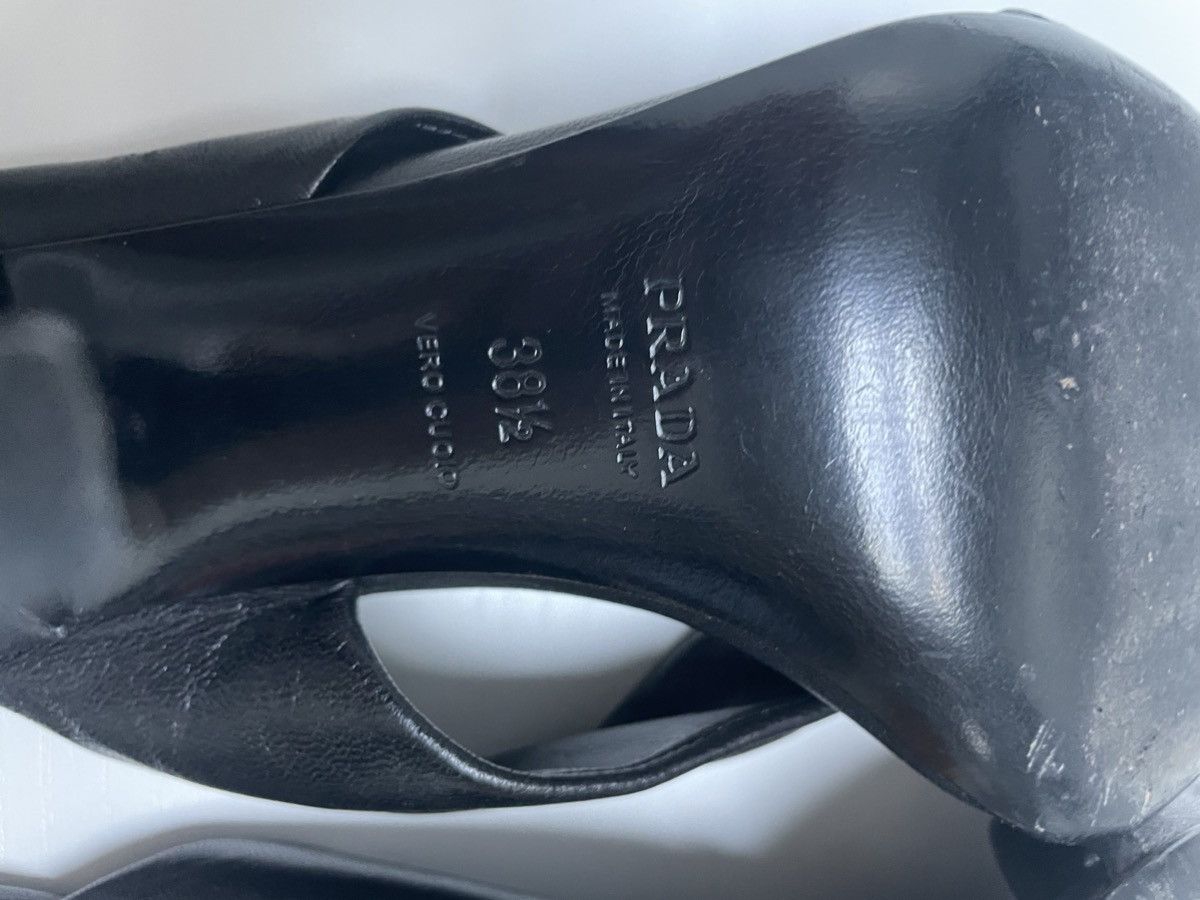 Prada Black soft leather slip-on Prada heels Size US 8.5 / IT 38.5 - 5 Thumbnail