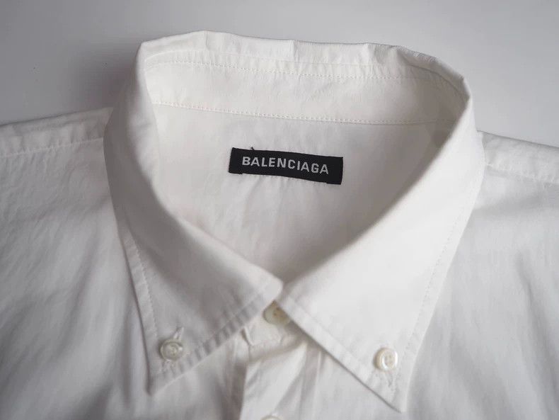 Balenciaga Balenciaga size 39 White Tag-Logo Shirt Size US M / EU 48-50 / 2 - 3 Thumbnail