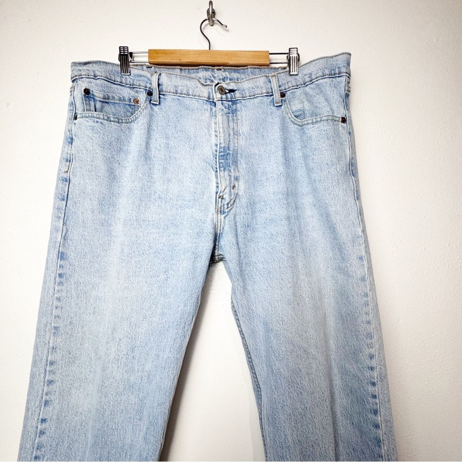 Levi's Levi’s 505 Straight Light Distressed Jeans Men's Size 42x32 Size US 42 / EU 58 - 5 Thumbnail