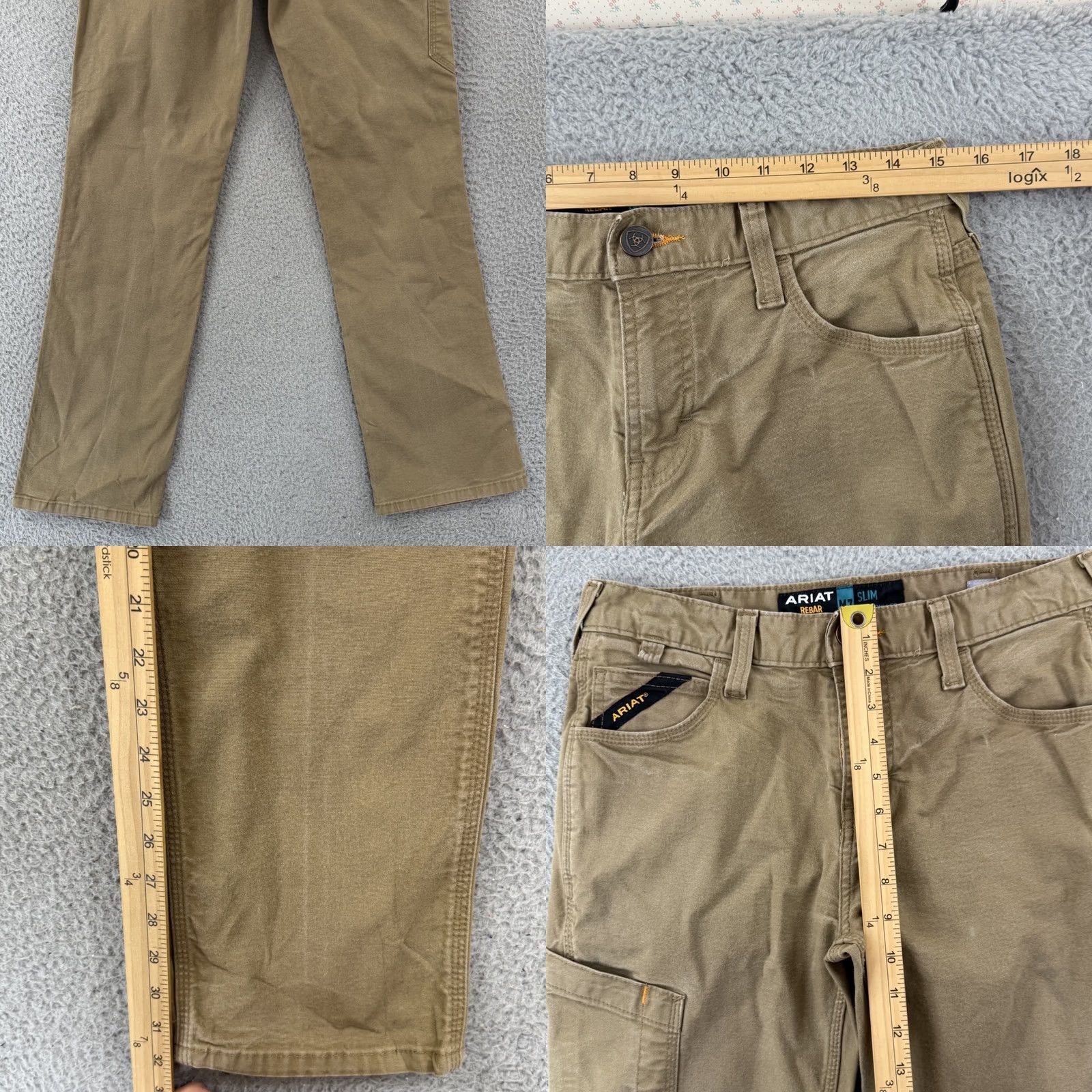 Ariat Ariat Rebar M7 Pants Mens 30x32 Khaki Stretch Slim Straight Leg Workwear Cargo 5-Pocket Mens Regular Khaki Ariat M7 Cowboy Outdoor Jeans? Size US 30 / EU 46 - 8 Thumbnail