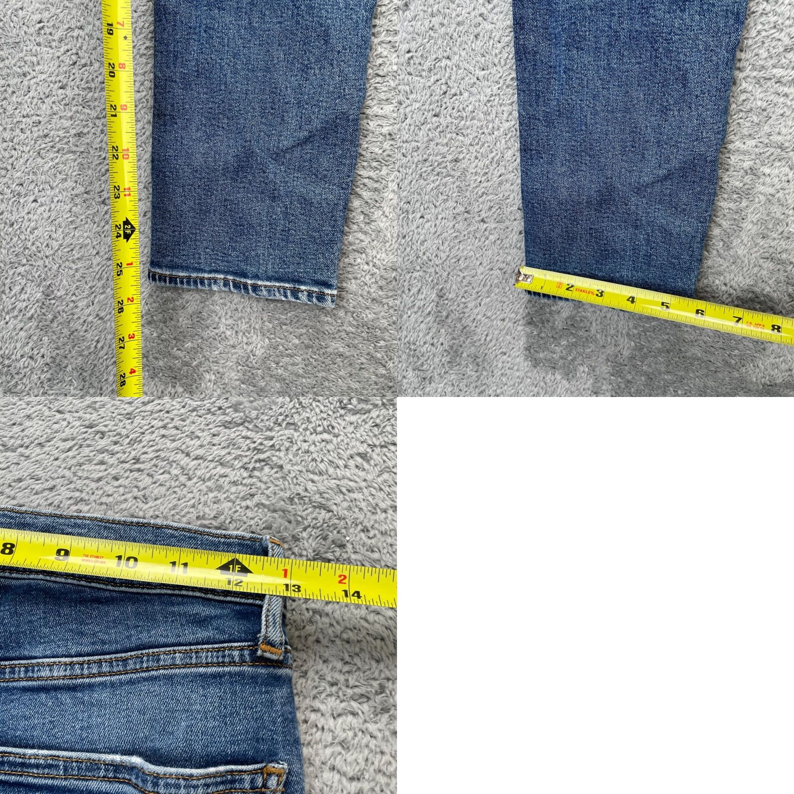 Gap Gap Jeans Womens 2 Blue Cigarette Skinny Denim Cotton Stretch Mid Rise Logo Button Zipper 5-Pocket Womens Jeans Product City Preppy Size 26" / US 2 / IT 38 - 8 Thumbnail